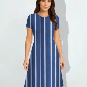 Blue Essence | AOP A line Dress | EzzX
