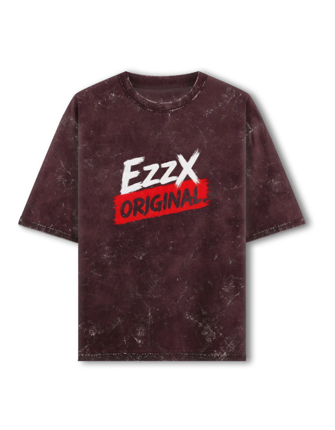 EzzX Original | Unisex Acid Washed Oversized Tee | EzzX