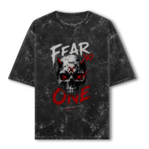 Fear No One | Unisex Acid Washed Oversized Tee | EzzX