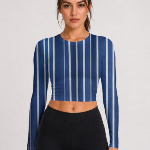 Blue Essence | AOP Full Sleeve Crop top | EzzX