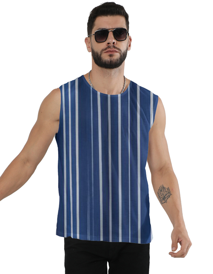 Blue Essence | Men's AOP Sleeveless Tee | EzzX